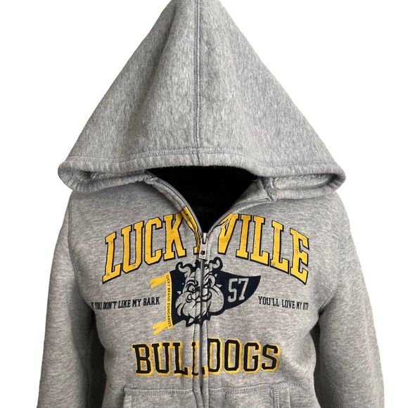 Lucky Brand Full Zip Gray Hoodie Boy’s Size M 10/12 - Picture 4 of 11